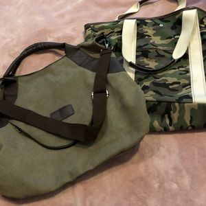 Boho hobo purse and camo tote bundle